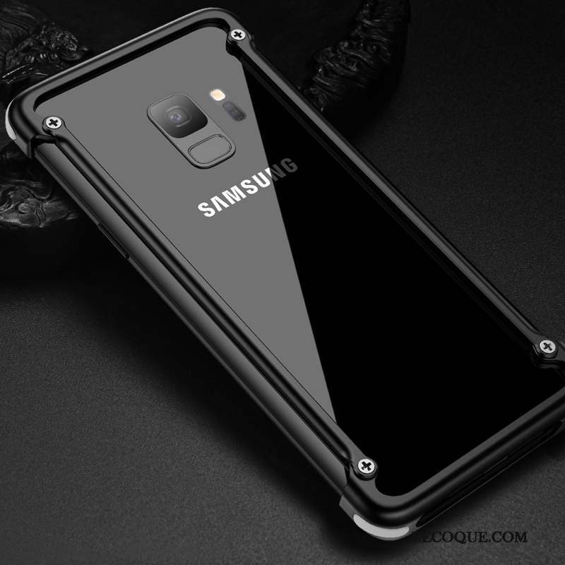 Samsung Galaxy S9 Coque Créatif Border Noir Marque De Tendance Personnalité Incassable
