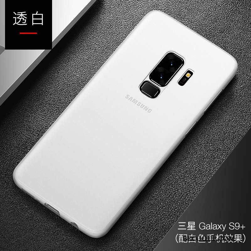 Samsung Galaxy S9+ Coque De Téléphone Blanc Nouveau Marque De Tendance Délavé En Daim Très Mince