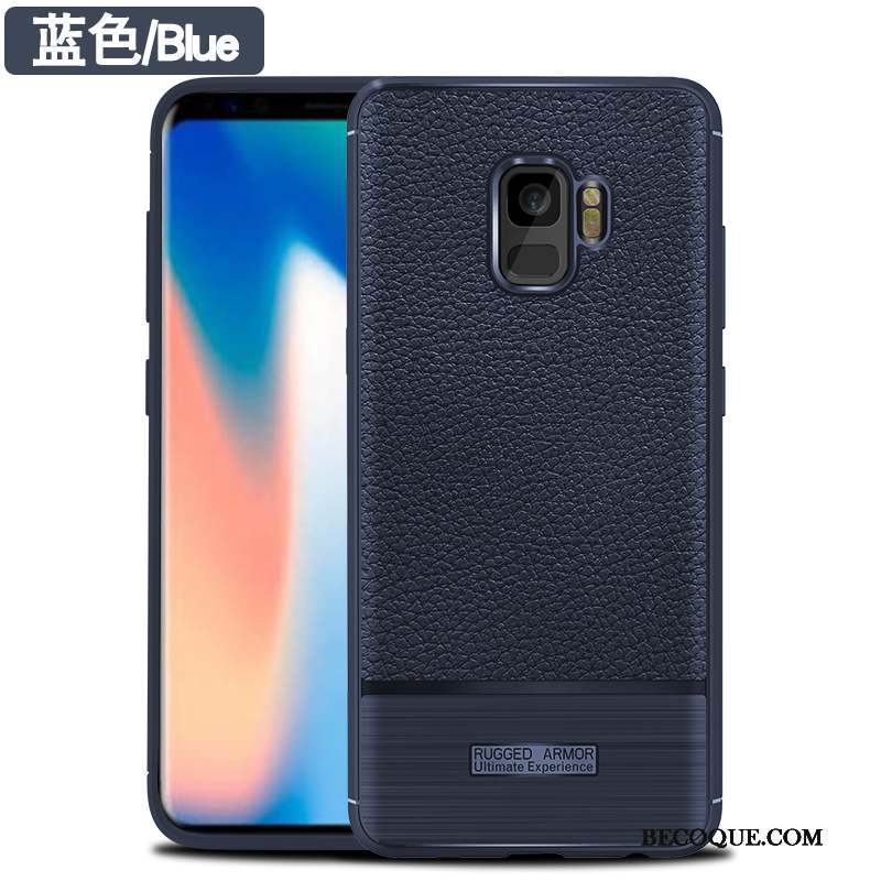 Samsung Galaxy S9 Coque De Téléphone Bleu Protection Incassable Fluide Doux Étui