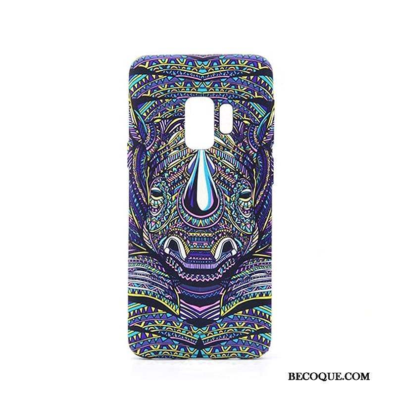 Samsung Galaxy S9 Coque De Téléphone Difficile Dessin Animé Bleu Lumineuses Étui