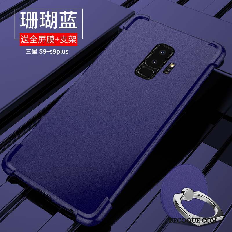 Samsung Galaxy S9+ Coque De Téléphone Fluide Doux Tout Compris Silicone Incassable Délavé En Daim