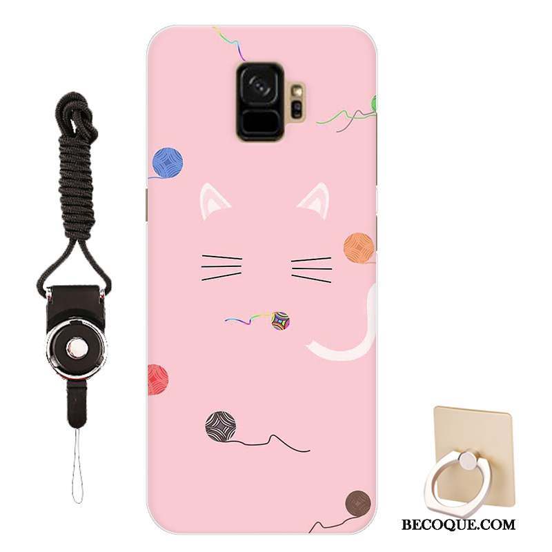 Samsung Galaxy S9 Coque De Téléphone Rose Étui Fluide Doux Personnalité