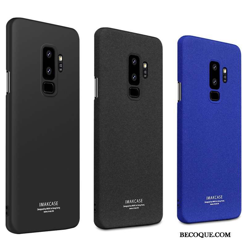 Samsung Galaxy S9 Coque Délavé En Daim Étui Créatif Antidérapant Protection Bleu