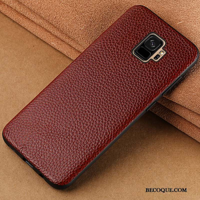 Samsung Galaxy S9+ Coque Incassable Personnalité Tout Compris Marque De Tendance Créatif Étui En Cuir