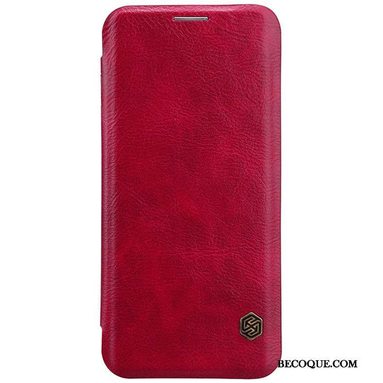 Samsung Galaxy S9 Coque Protection Étui Rouge Téléphone Portable Étui En Cuir Carte