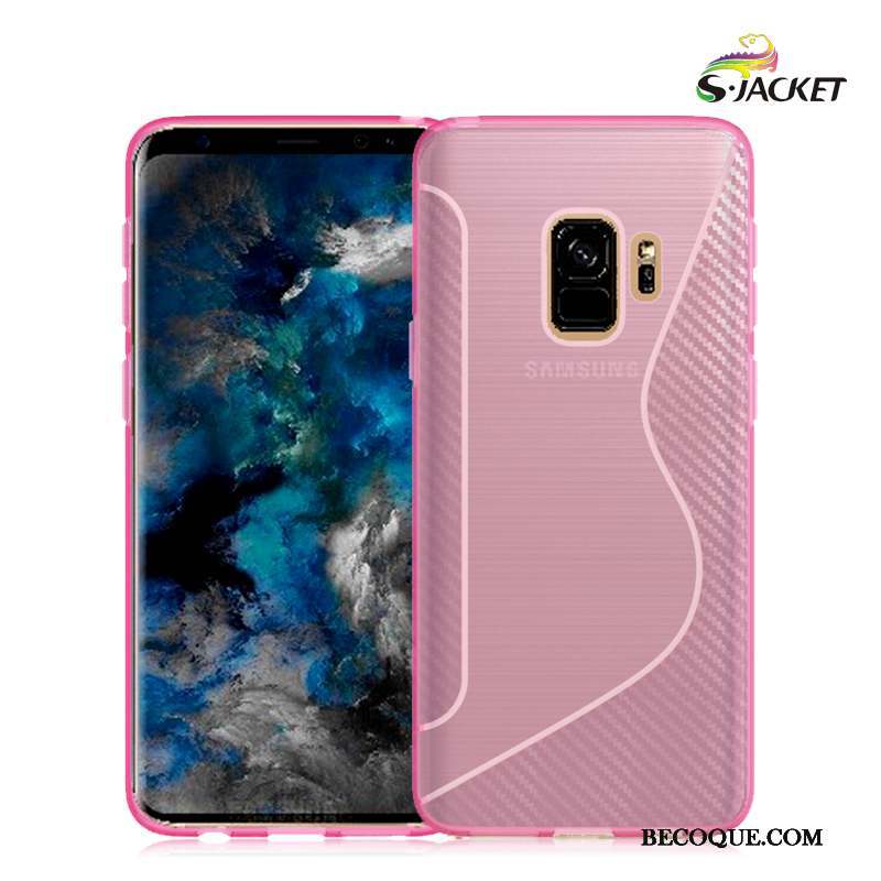 Samsung Galaxy S9 Coque Simple Protection Créatif Rose Incassable Fluide Doux