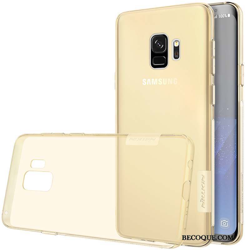 Samsung Galaxy S9 Coque Transparent Fluide Doux Or Tout Compris Incassable Protection