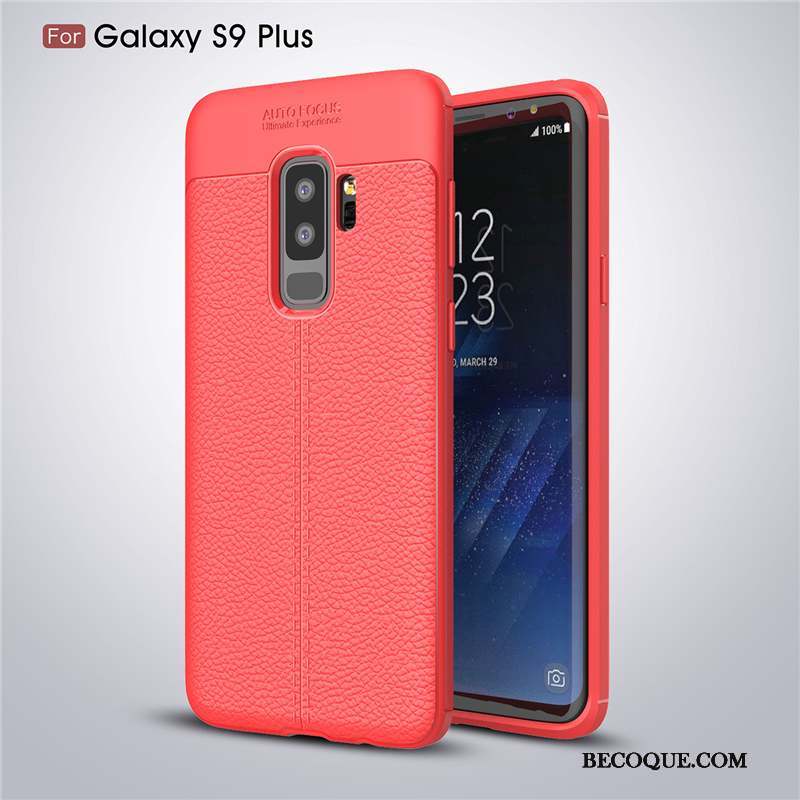 Samsung Galaxy S9+ Cuir Étui Fluide Doux Modèle Fleurie Incassable Coque De Téléphone