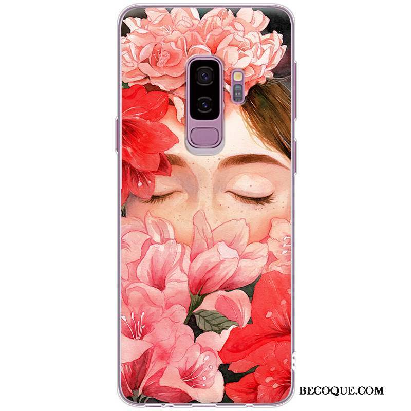 Samsung Galaxy S9+ Fluide Doux Coque De Téléphone Tout Compris Silicone Incassable Simple