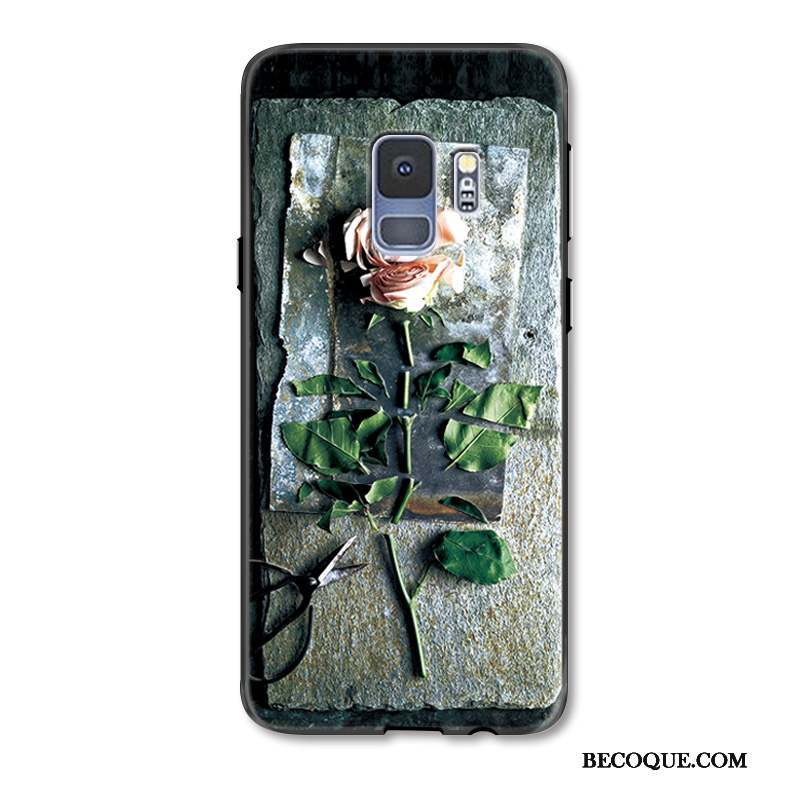 Samsung Galaxy S9 Gaufrage Protection Luxe Ornements Suspendus Vert Coque De Téléphone