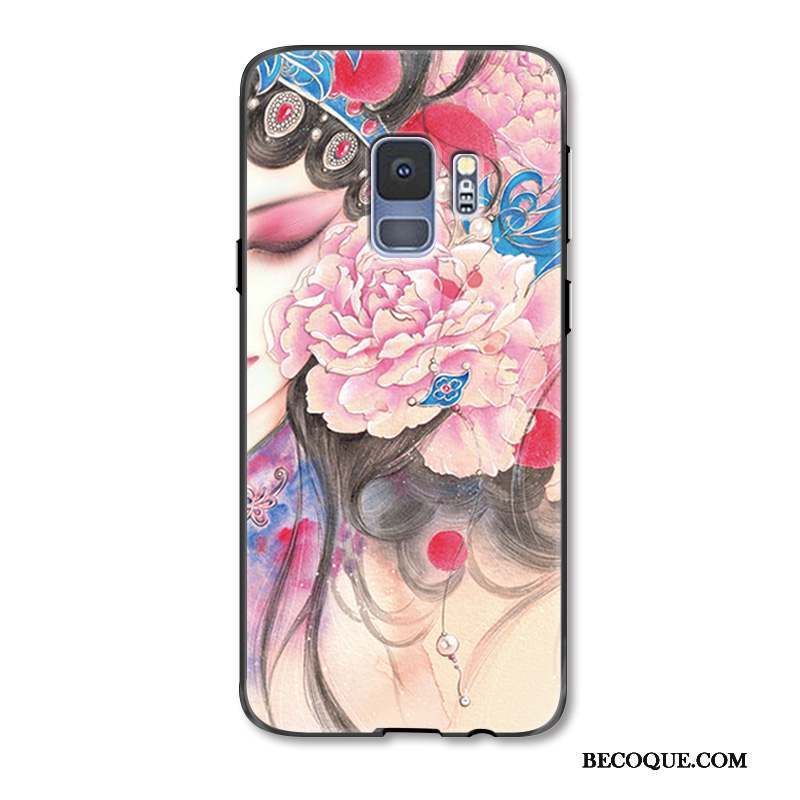 Samsung Galaxy S9 Mode Coque De Téléphone Étui Incassable Gaufrage Style Chinois