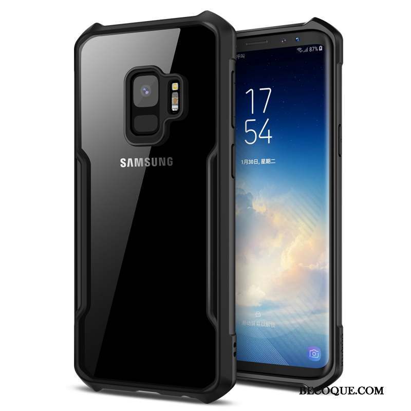 Samsung Galaxy S9 Noir Étui Coque De Téléphone Transparent Protection Incassable