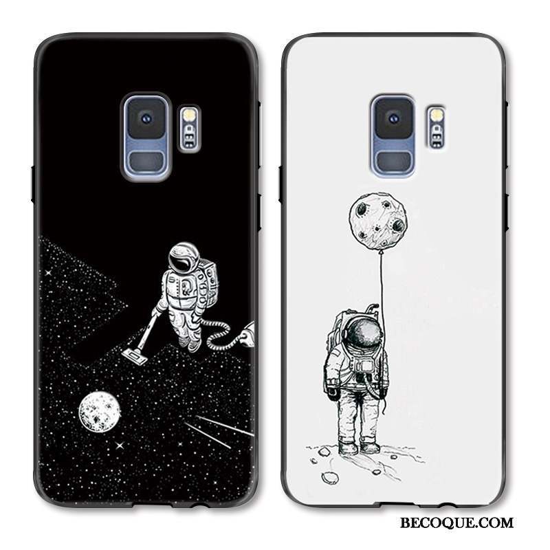 Samsung Galaxy S9+ Ornements Suspendus Coque De Téléphone Simple Gaufrage Créatif Étui
