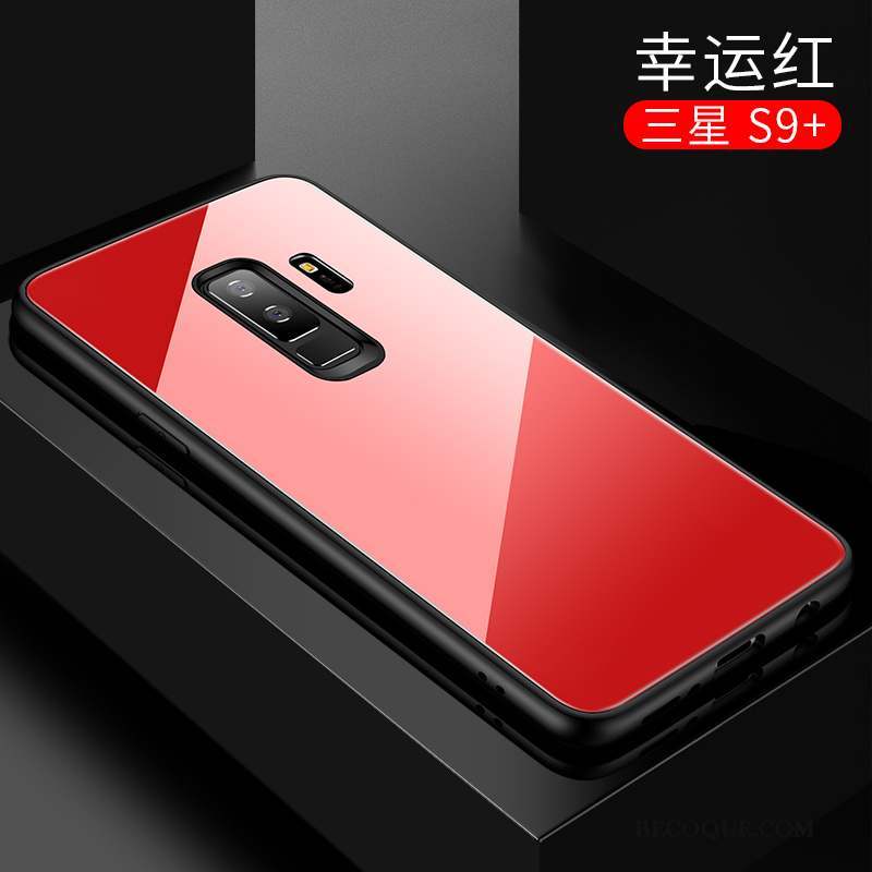 Samsung Galaxy S9+ Étui Personnalité Coque De Téléphone Rouge Protection Verre