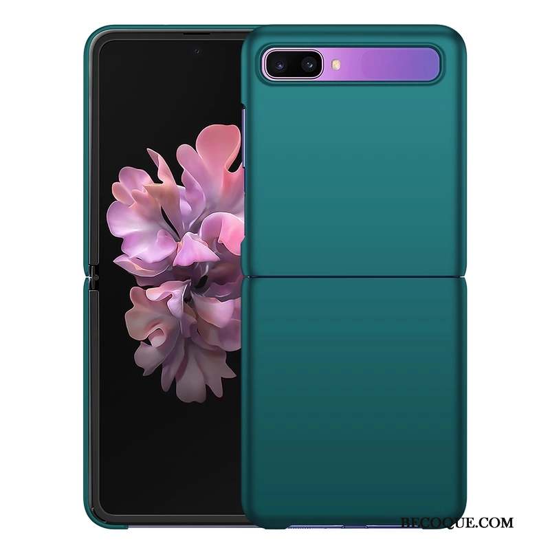Samsung Z Flip Vert Noir Plier Incassable Pure Coque De Téléphone