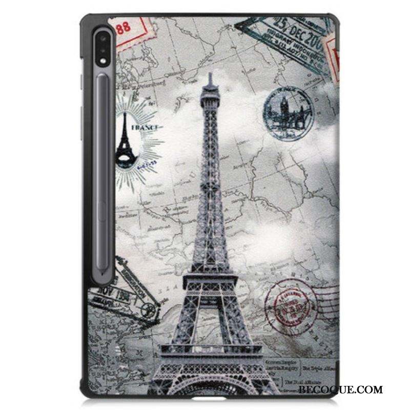 Smart Case Samsung Galaxy Tab S7 FE Tour Eiffel Porte-Stylet