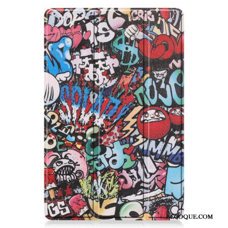 Smart Case Samsung Galaxy Tab S8 / Tab S7 Porte-Crayon Graffitis