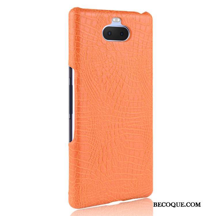 Sony Xperia 10 Coque De Téléphone Qualité Protection Étui Cuir Crocodile Modèle