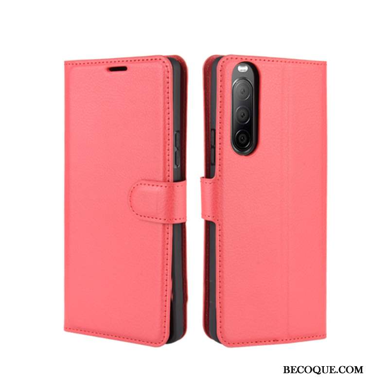 Sony Xperia 10 Ii Coque Carte Protection Étui Téléphone Portable Incassable Rouge