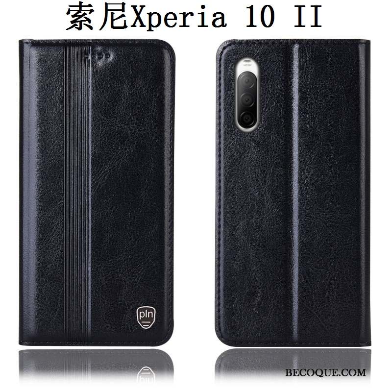 Sony Xperia 10 Ii Coque Noir Étui Housse Protection Tout Compris Incassable