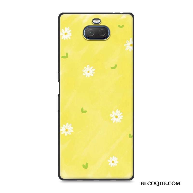 Sony Xperia 10 Étui Dessin Animé Fluide Doux Protection Coque De Téléphone Jaune