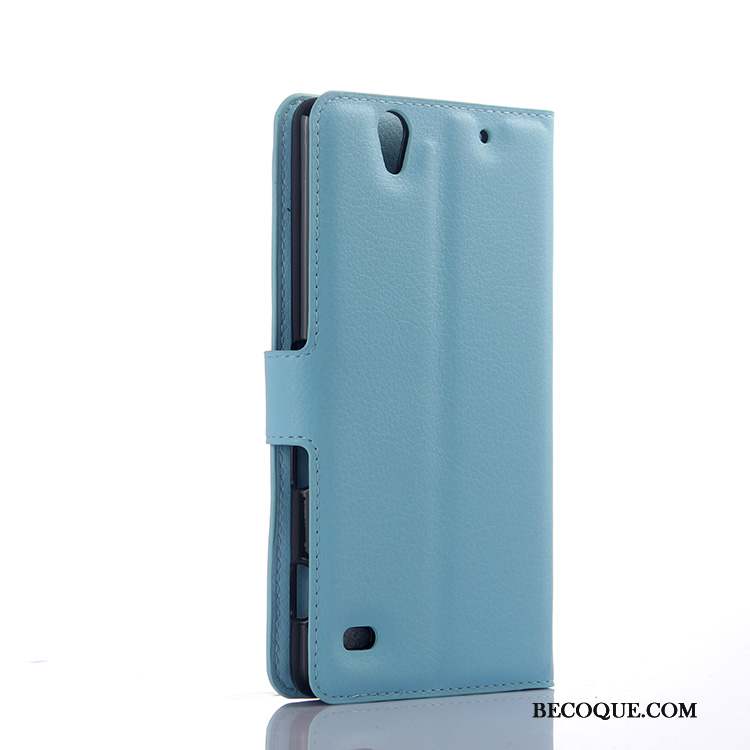 Sony Xperia C4 Protection Coque De Téléphone Bleu Clair Étui En Cuir Portefeuille Téléphone Portable