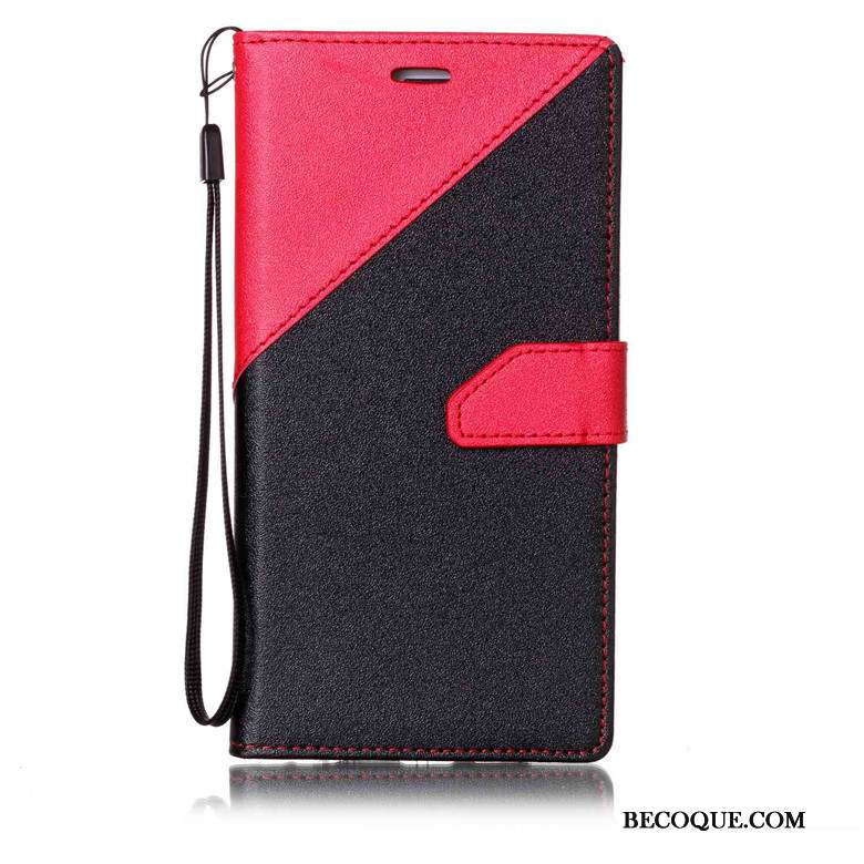 Sony Xperia E5 Coque Noir Tout Compris Délavé En Daim Silicone Clamshell Rouge