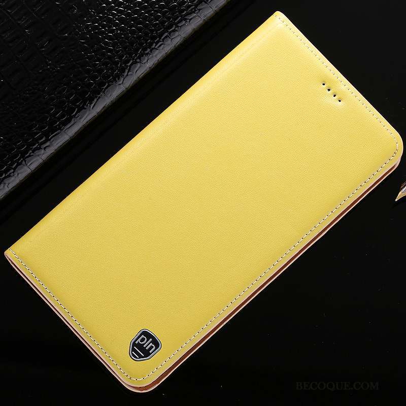 Sony Xperia L3 Téléphone Portable Jaune Modèle Fleurie Incassable Coque De Téléphone Cuir Véritable