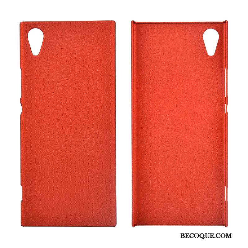 Sony Xperia Xa1 Coque De Téléphone Protection Étui Rouge Délavé En Daim Difficile