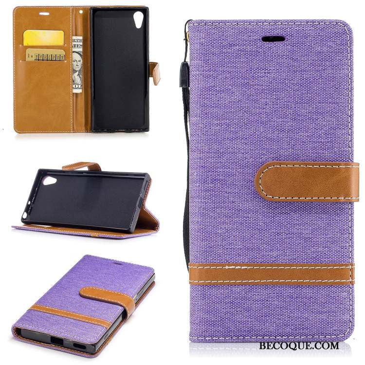 Sony Xperia Xa1 Coque De Téléphone Violet Téléphone Portable Protection Housse Étui