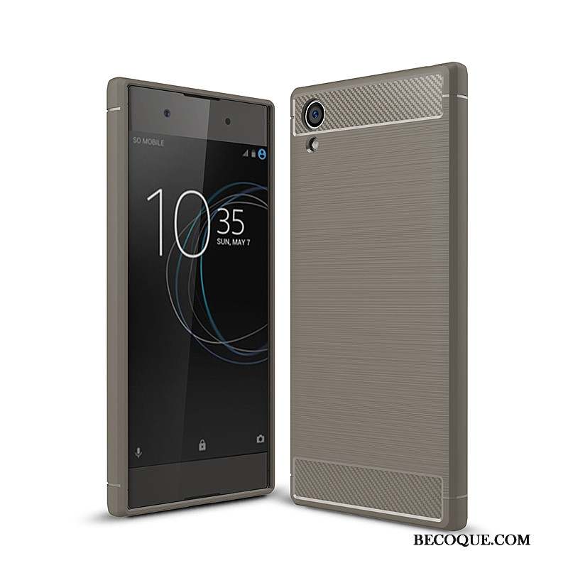 Sony Xperia Xa1 Plus Fluide Doux Protection Coque Gris Étui De Téléphone