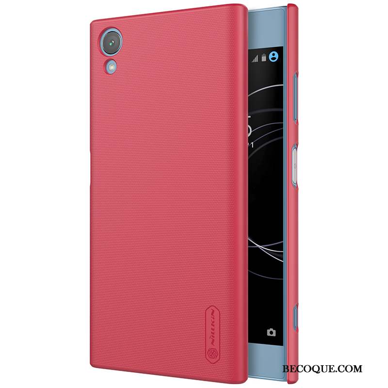 Sony Xperia Xa1 Plus Or Coque De Téléphone Protection Délavé En Daim Rouge Incassable