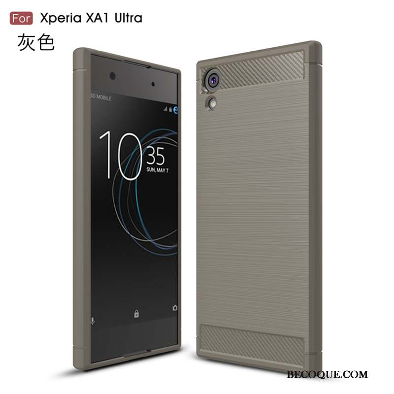 Sony Xperia Xa1 Ultra Protection Coque De Téléphone Étui Incassable Fluide Doux Gris