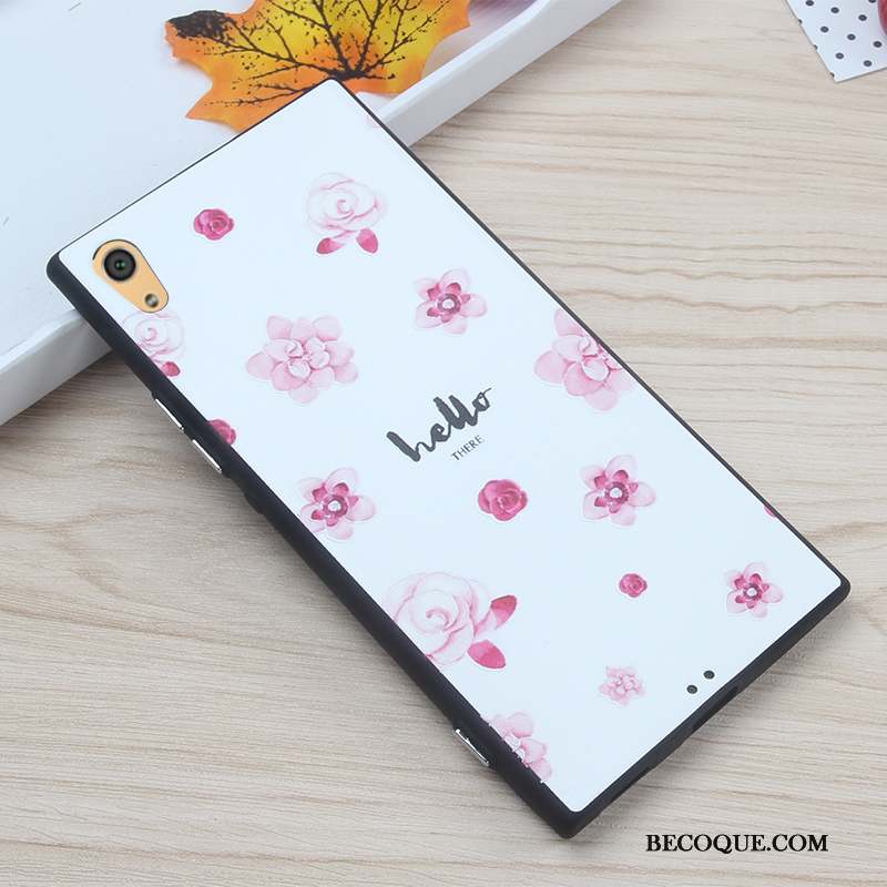 Sony Xperia Xa1 Ultra Protection Silicone Coque De Téléphone Fleurs Rose Dessin Animé
