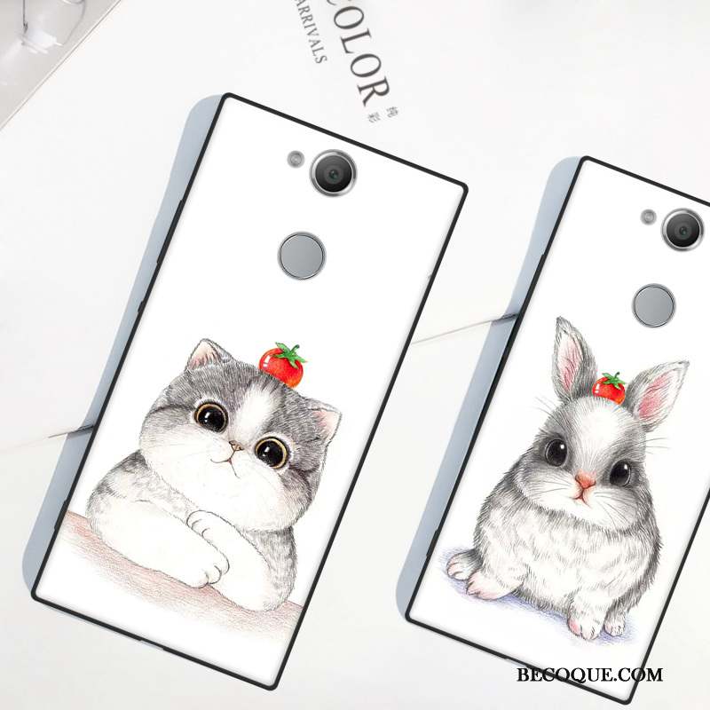 Sony Xperia Xa2 Coque Protection Étui Créatif Tendance Blanc Fluide Doux