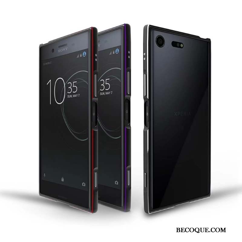 Sony Xperia Xz Incassable Étui Noir Protection Coque Violet