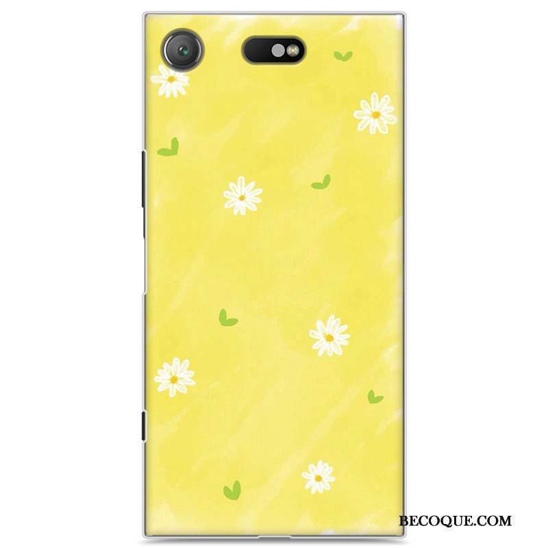 Sony Xperia Xz1 Compact Étui Coque De Téléphone Personnalité Tendance Créatif Jaune