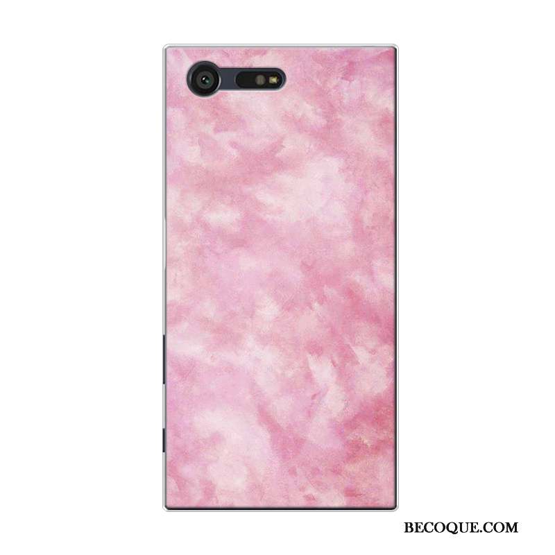 Sony Xperia Xz1 Coque Simple Fluide Doux Protection Rose Tout Compris Grand