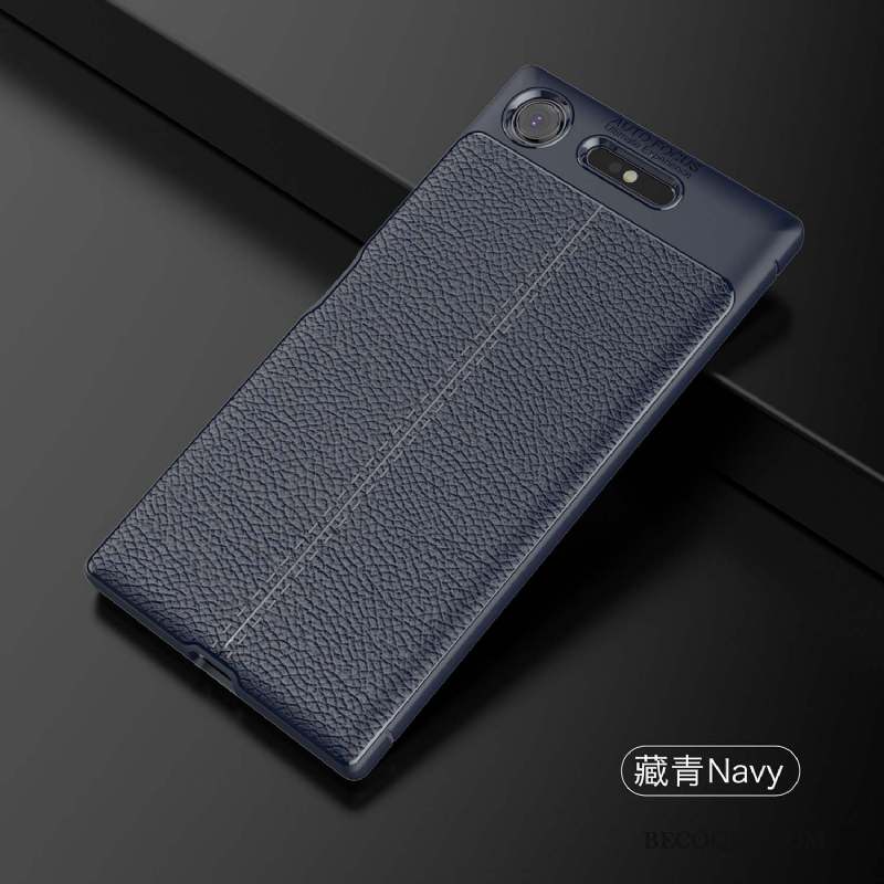 Sony Xperia Xz1 Coque Tendance Silicone Protection Cuir Personnalité Fluide Doux