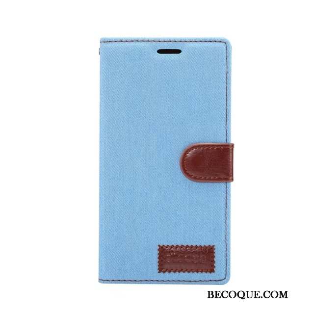 Sony Xperia Xz1 En Denim Protection Téléphone Portable Étui Coque De Téléphone Étui En Cuir