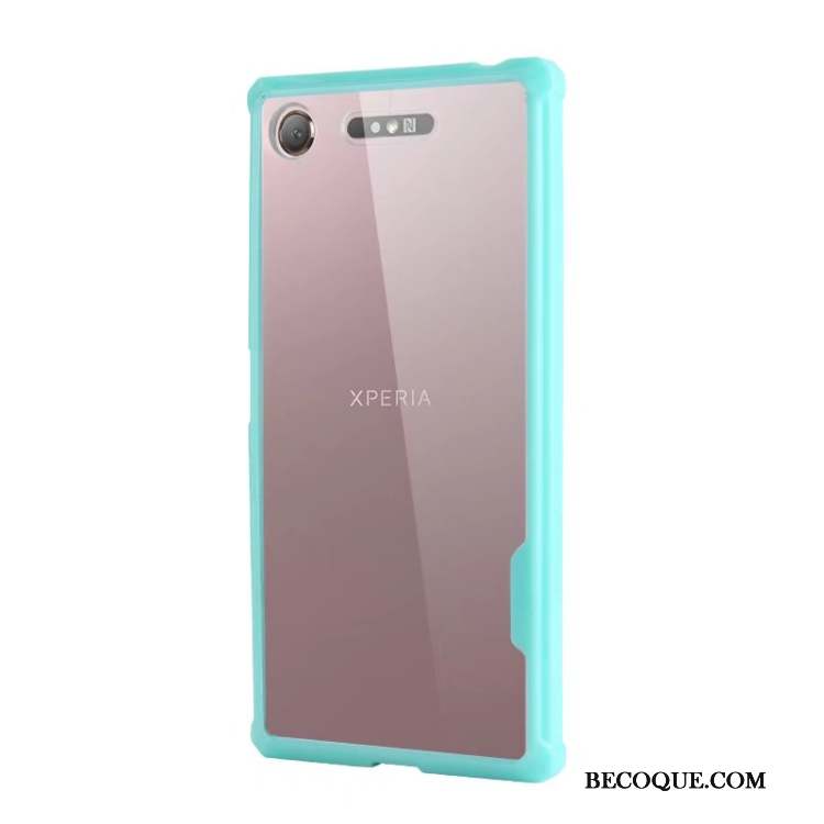 Sony Xperia Xz1 Transparent Difficile Téléphone Portable Coque De Téléphone Bleu Tout Compris