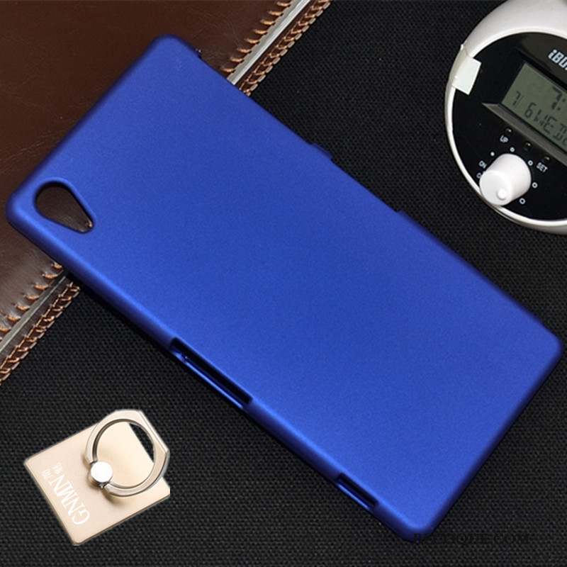 Sony Xperia Z1 Étui Protection Coque De Téléphone Difficile Bleu Délavé En Daim