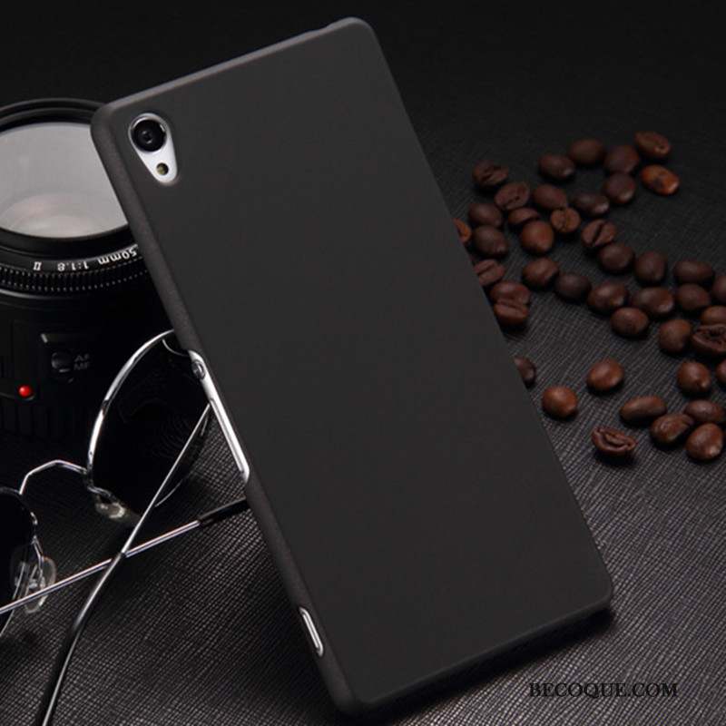 Sony Xperia Z3+ Délavé En Daim Coque De Téléphone Difficile Protection Étui Noir