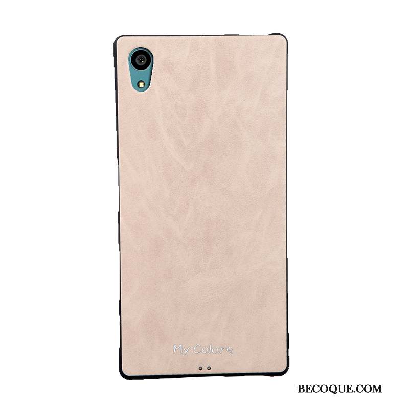 Sony Xperia Z5 Similicuir Fluide Doux Étui Business Coque De Téléphone Or Rose