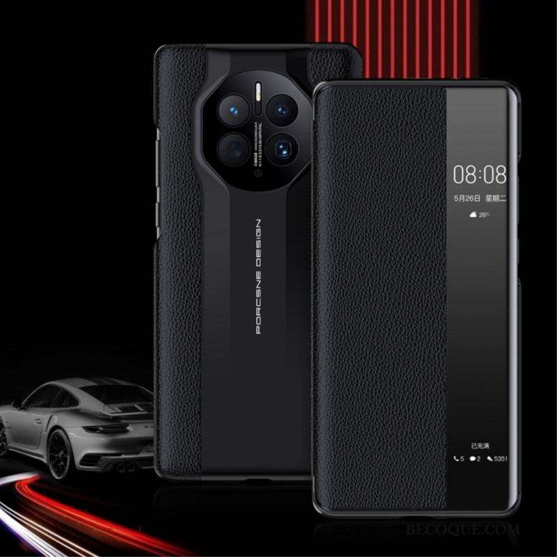 View Cover Huawei Mate 50 Pro Simili Cuir Litchi