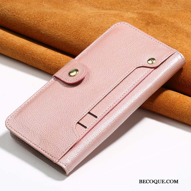 Xiaomi Mi 10 Coque Luxe Cuir Véritable Carte Petit Clamshell Protection