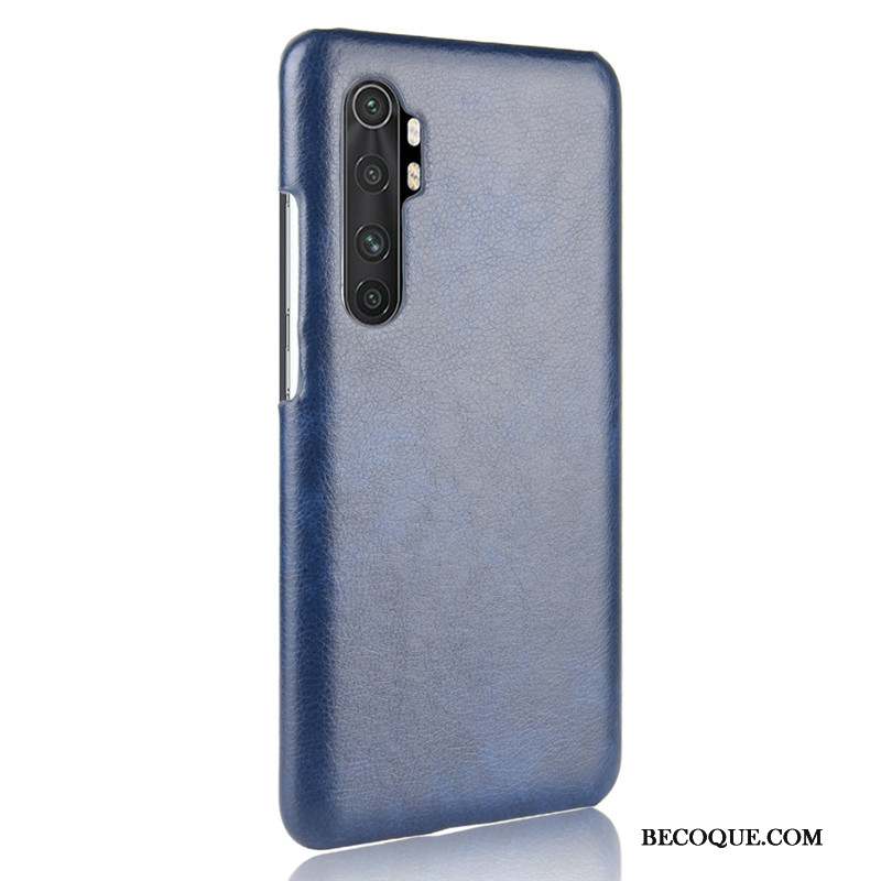 Xiaomi Mi Note 10 Lite Coque Bleu Jeunesse Litchi Protection Modèle Fleurie Petit