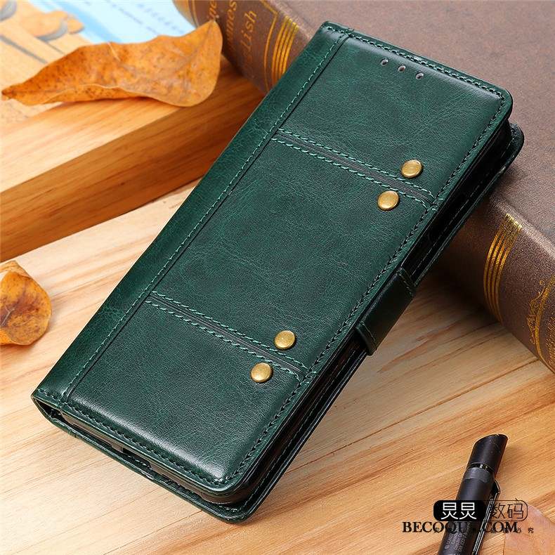 Xiaomi Mi Note 10 Lite Coque De Téléphone Vert Étui En Cuir Petit Jeunesse Housse