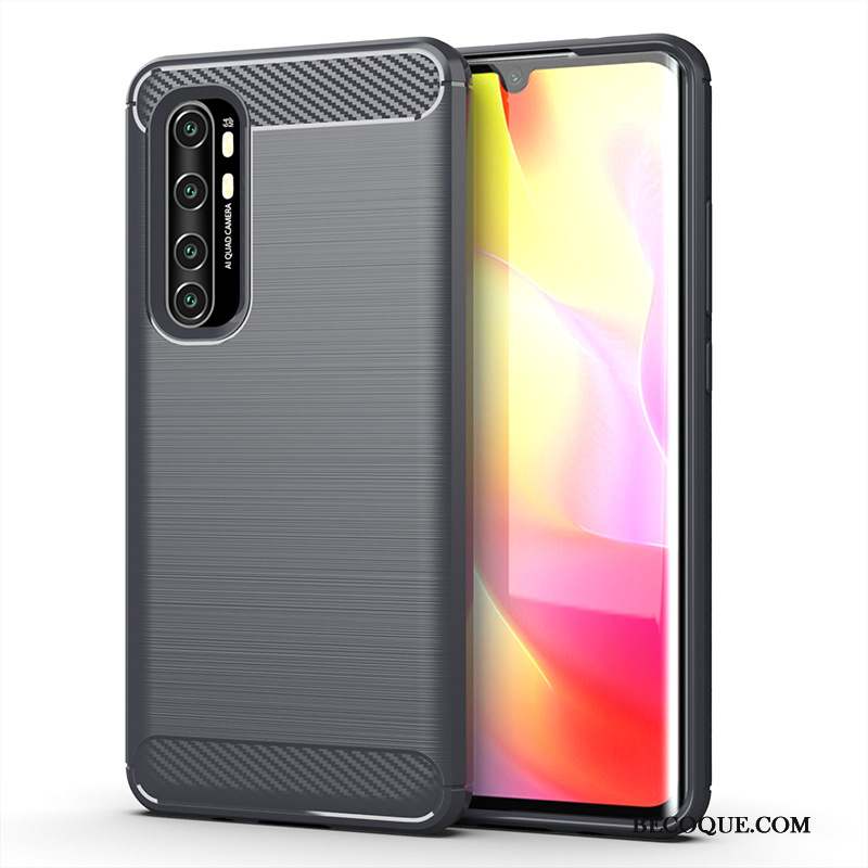 Xiaomi Mi Note 10 Lite Modèle Fleurie Fluide Doux Soie Gris Coque Petit