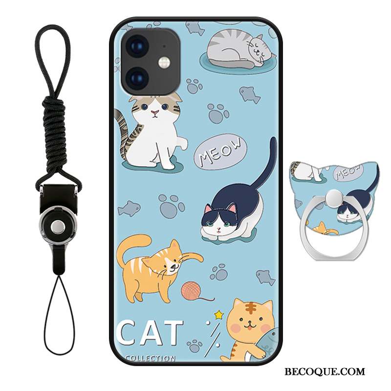 iPhone 11 Coque Protection Frais Cœur Support Anneau Dessin Animé